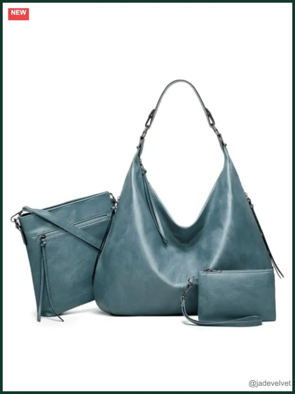 PU Leather Large Tote Bag with Matching Wallet Set, Oversize Work Travel Handbag